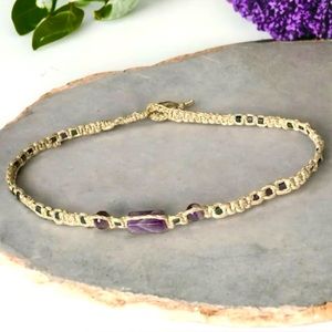 Natural hemp and Amethyst necklace,boho amethyst choker,Earthy jewelry wearer’s